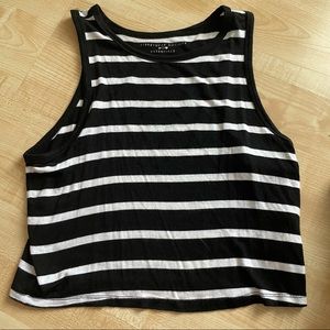 Striped cropped tank
